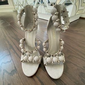 Liliana Suede Grey 3 Strap Heel